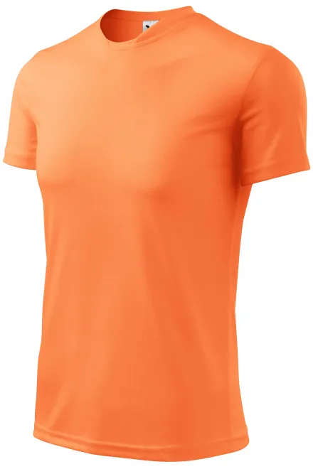 T-shirt de sport pour enfants, néon mandarin