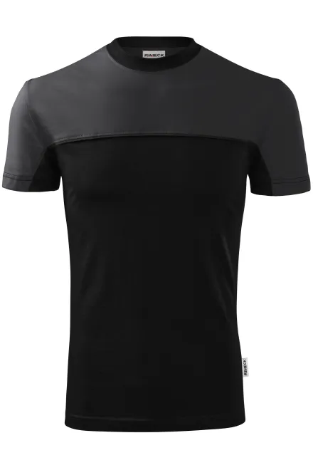T-shirt en coton bicolore - gris ébène, L