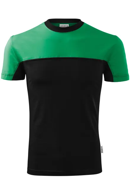 T-shirt en coton bicolore - herbe verte, L