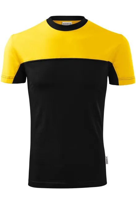 T-shirt en coton bicolore - jaune, L