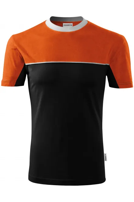 T-shirt en coton bicolore - orange, L