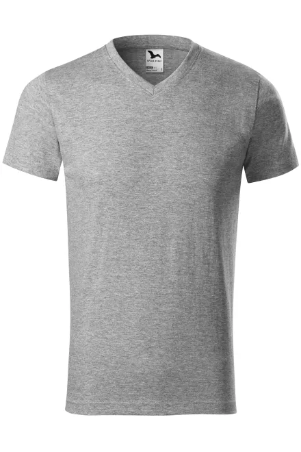 T-shirt épais à manches courtes - marbre gris foncé, XL