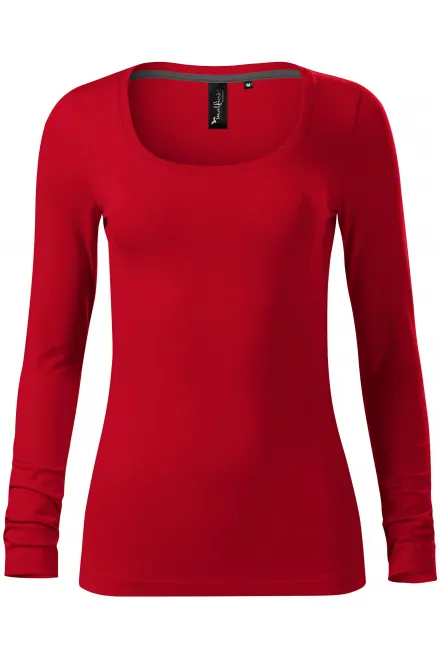 T-shirt femme à manches longues et décolleté plus profond - formula red, M