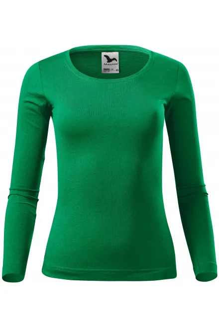 T-shirt femme à manches longues - herbe verte, XS