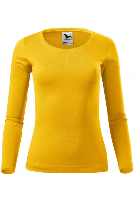 T-shirt femme à manches longues - jaune, XS