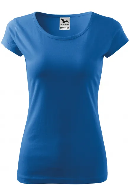T-shirt femme à manches très courtes - bleu clair, M