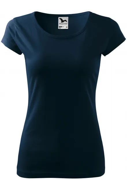T-shirt femme à manches très courtes - bleu foncé, M