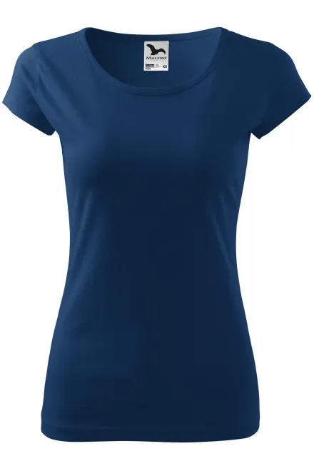 T-shirt femme à manches très courtes - bleu nuit, M