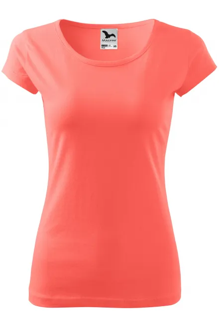 T-shirt femme à manches très courtes - corail, M
