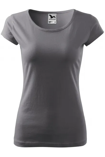 T-shirt femme à manches très courtes - gris acier, M