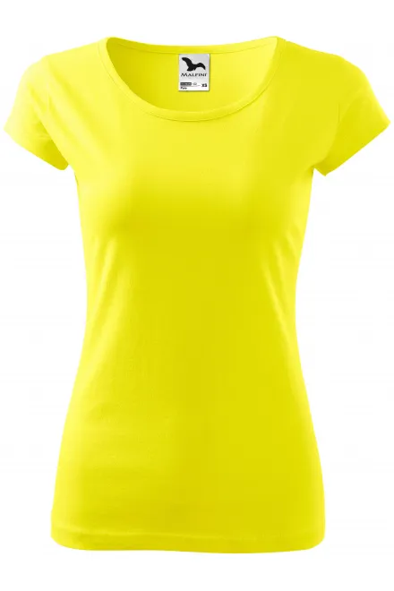T-shirt femme à manches très courtes - jaune citron, M