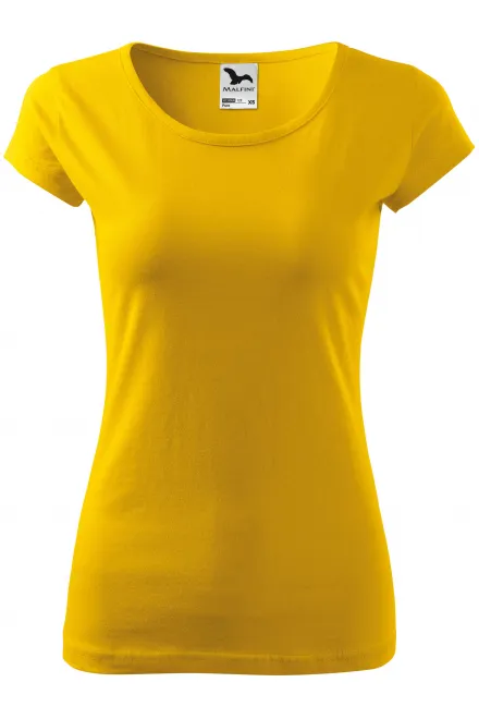 T-shirt femme à manches très courtes - jaune, M