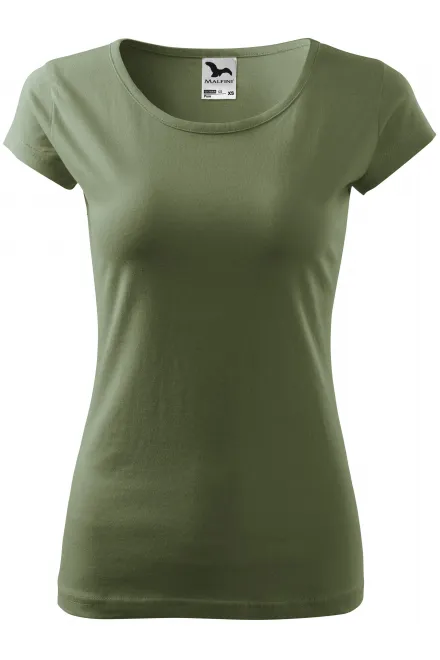 T-shirt femme à manches très courtes - khaki, M