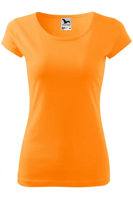 T-shirt femme à manches très courtes - mandarine, M