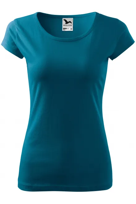 T-shirt femme à manches très courtes - petrol blue, M