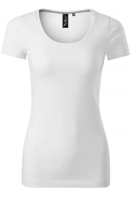 T-shirt femme avec coutures décoratives - blanche, M