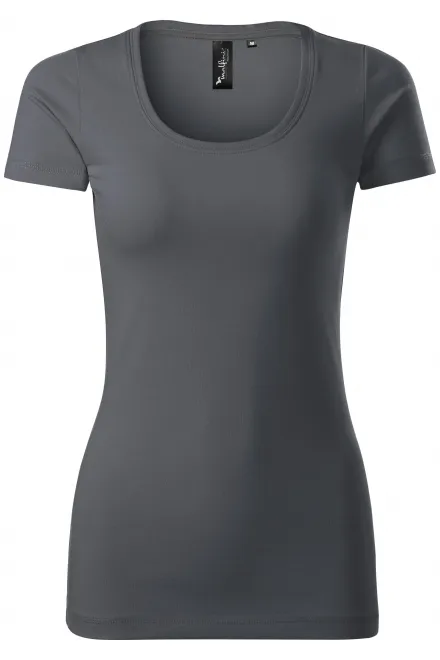 T-shirt femme avec coutures décoratives - gris clair, M