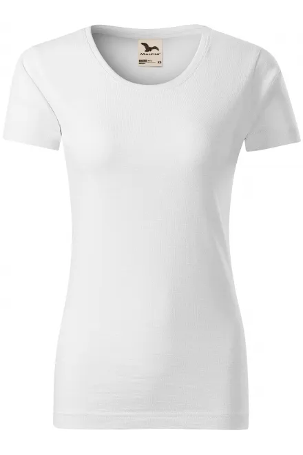 T-shirt femme, coton bio texturé - blanche, M