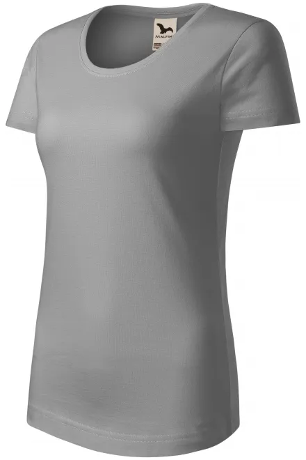 T-shirt femme en coton bio, argent clair
