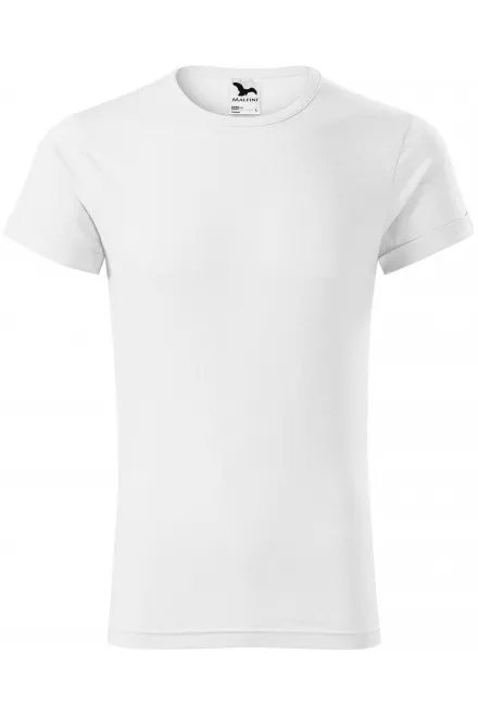 T-shirt homme à manches retroussées - blanche, M