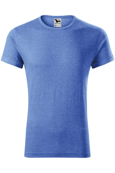 T-shirt homme à manches retroussées - marbre bleu, M