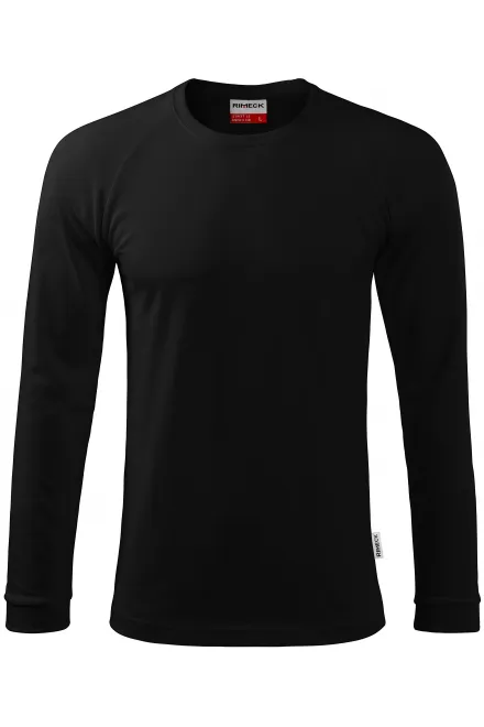 T-shirt homme contrasté à manches longues - noir, M
