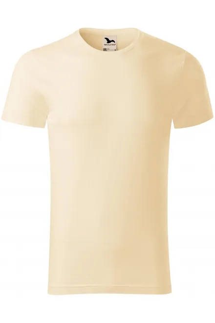 T-shirt homme, coton bio texturé - amande, M