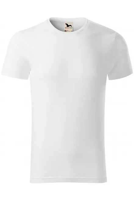 T-shirt homme, coton bio texturé - blanche, M