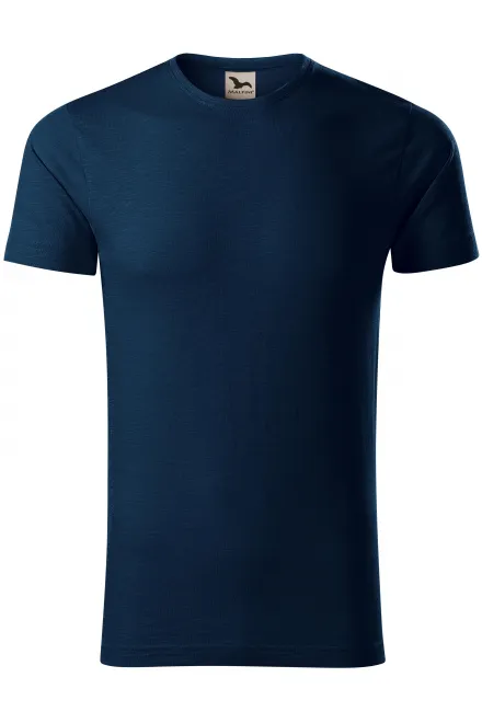 T-shirt homme, coton bio texturé - bleu foncé, M