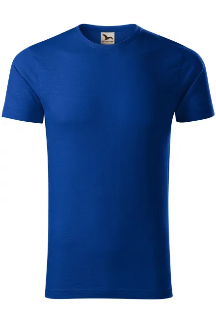 T-shirt homme, coton bio texturé - bleu royal, M