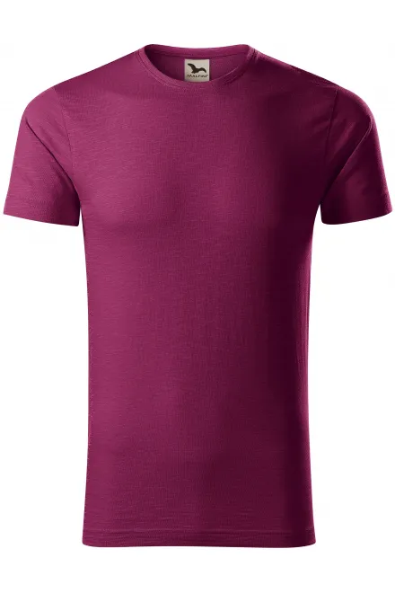 T-shirt homme, coton bio texturé - fuchsia, M