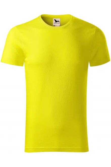 T-shirt homme, coton bio texturé - jaune citron, M