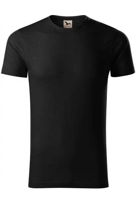 T-shirt homme, coton bio texturé - noir, M