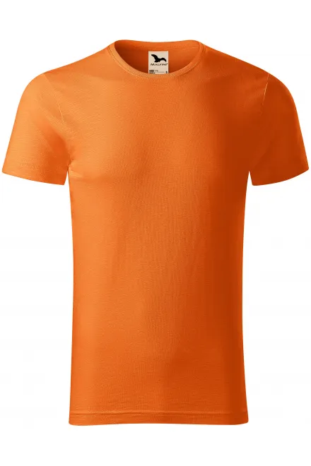 T-shirt homme, coton bio texturé - orange, M