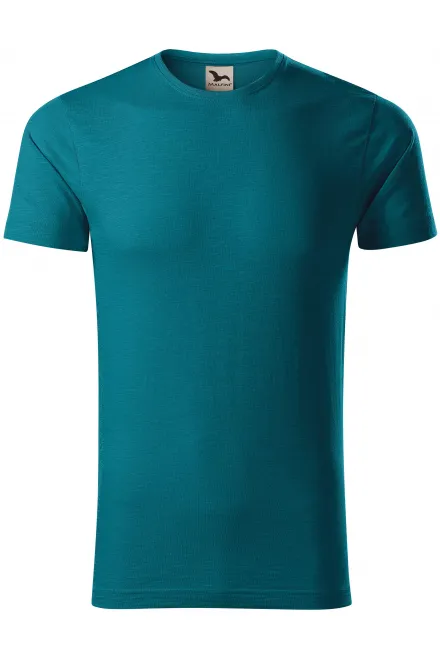 T-shirt homme, coton bio texturé - petrol blue, M