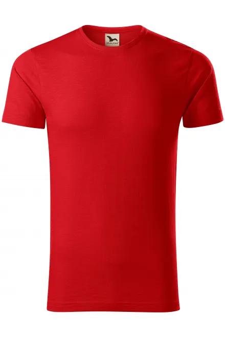 T-shirt homme, coton bio texturé - rouge, M