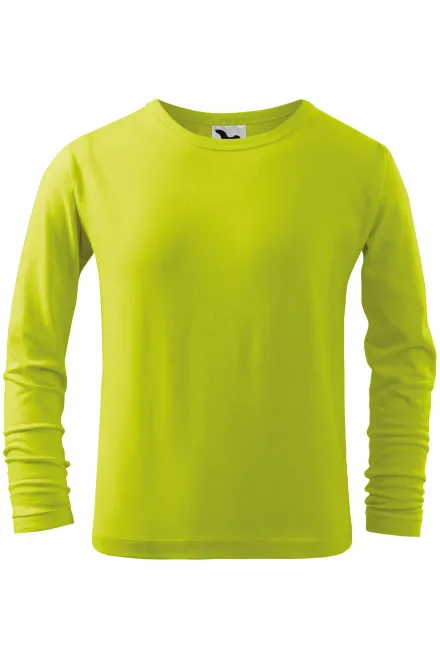 T-shirt manches longues pour enfants - vert citron, 134 cm / 8 ans