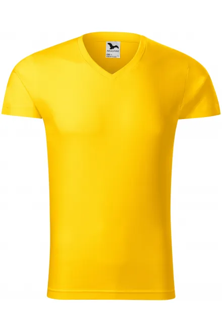 T-shirt moulant homme - jaune, L