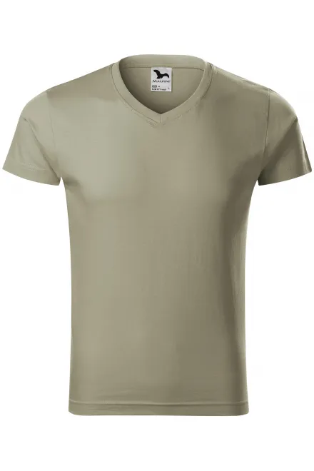 T-shirt moulant homme - kaki brillant, L