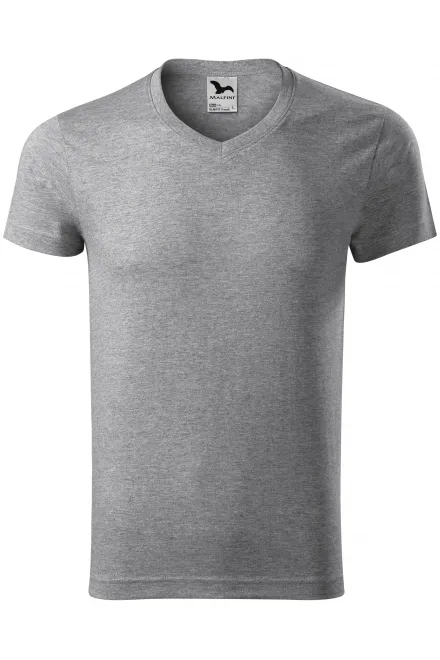 T-shirt moulant homme - marbre gris foncé, L