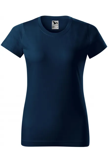 T-shirt simple femme - bleu foncé, XS