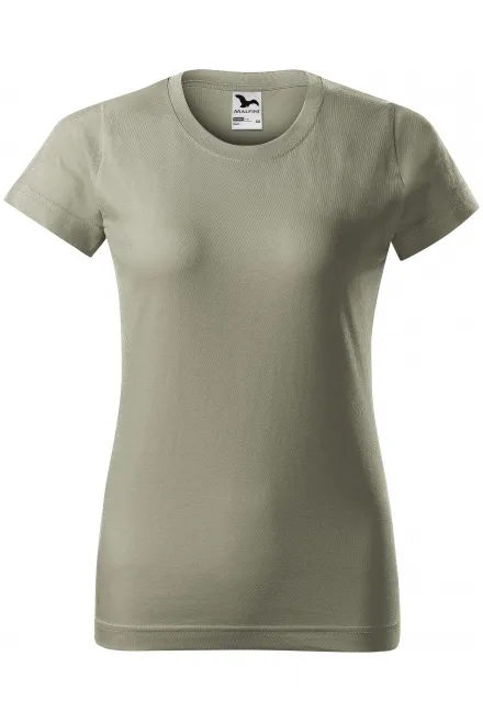 T-shirt simple femme - kaki brillant, XS