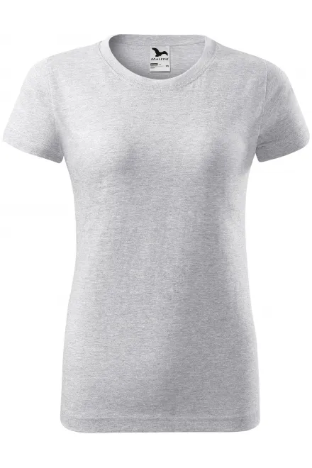T-shirt simple femme - marbre gris clair, XS