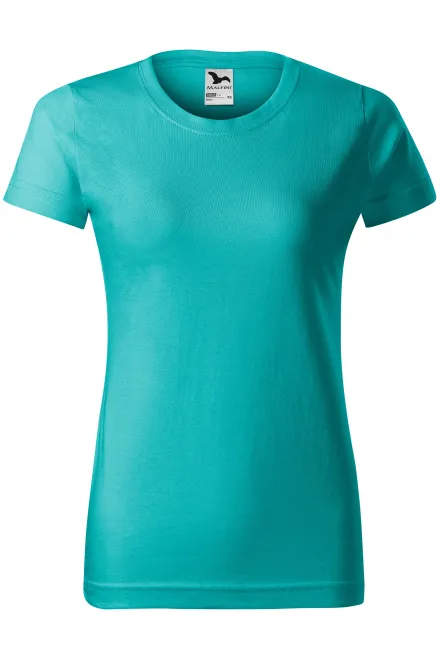 T-shirt simple femme - vert émeraude, XS
