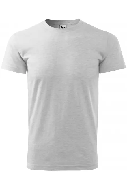 T-shirt simple homme - marbre gris clair, L