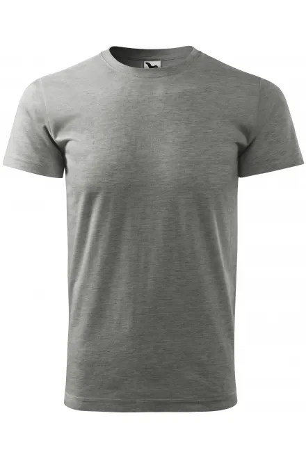 T-shirt simple homme - marbre gris foncé, L