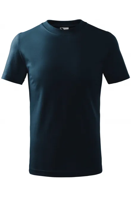 T-shirt simple pour enfants - bleu foncé, 134 cm / 8 ans