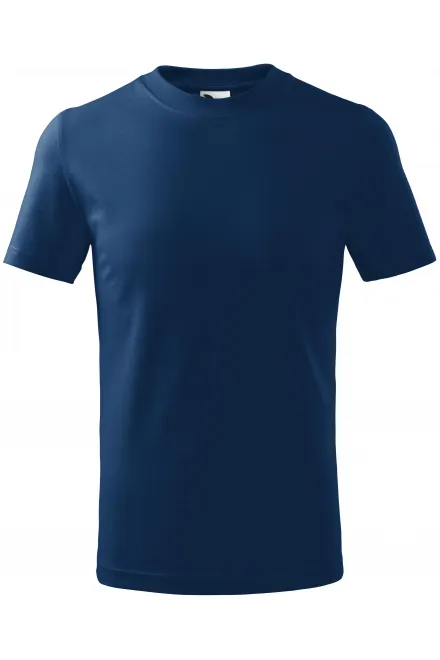 T-shirt simple pour enfants - bleu nuit, 134 cm / 8 ans