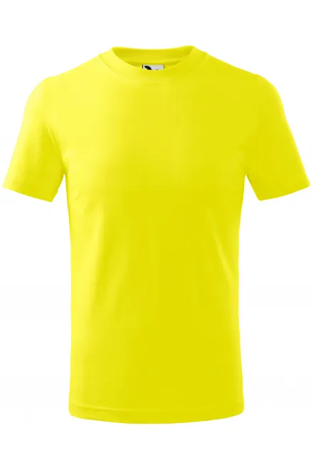 T-shirt simple pour enfants - jaune citron, 134 cm / 8 ans