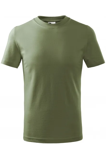 T-shirt simple pour enfants - khaki, 134 cm / 8 ans